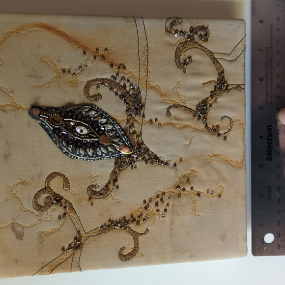 Naturally Dyed Beaded Fiber Art - Picture 6 of 7